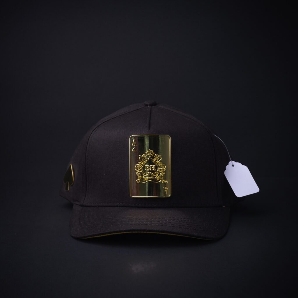 Gorra Barbas Hats Negra/Placa Dorada