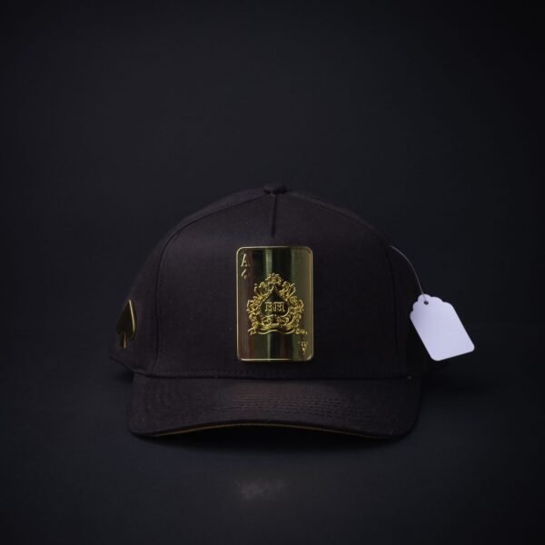 Gorra Barbas Hats Negra/Placa Dorada