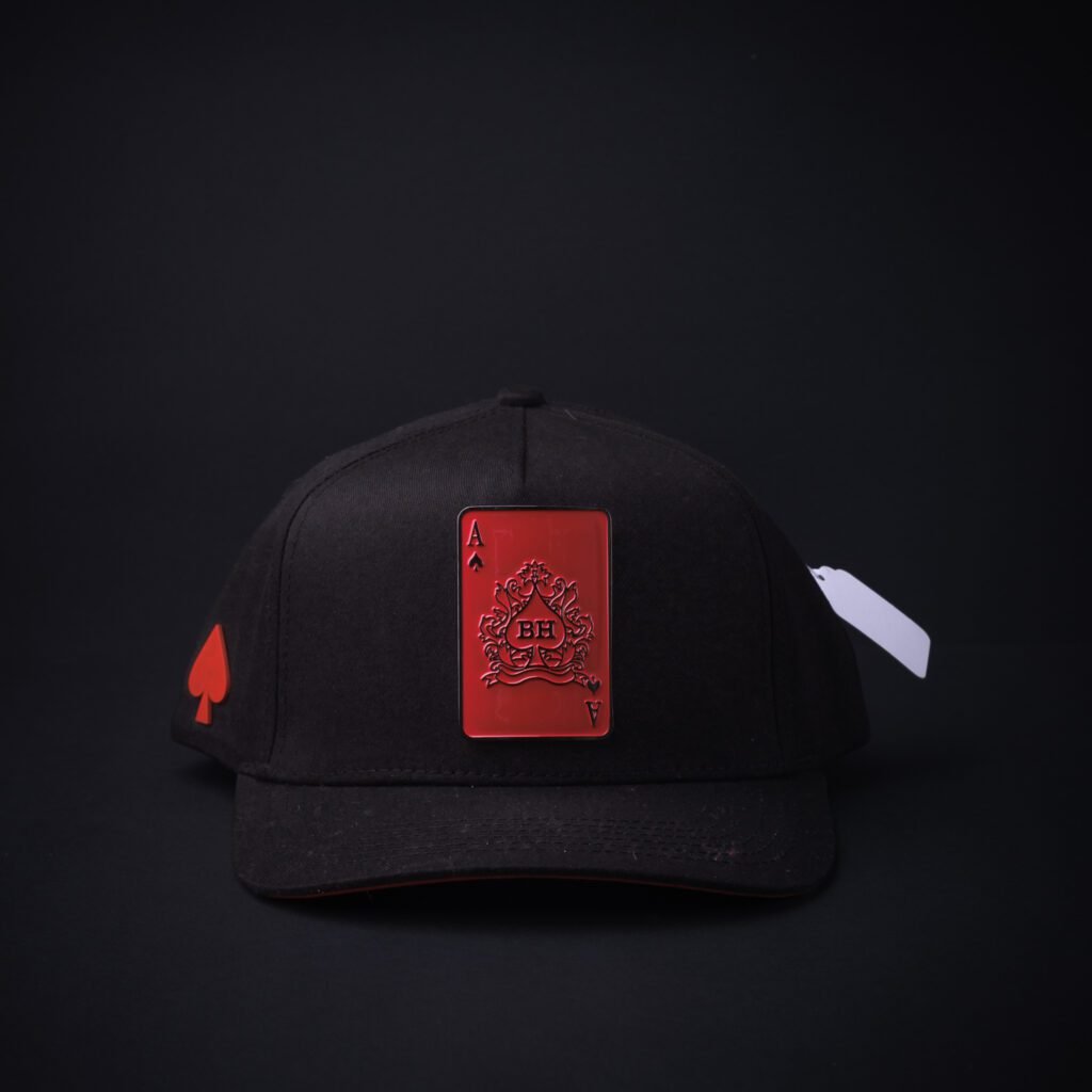 Gorra Barbas Hats Placa Negra/Rojo