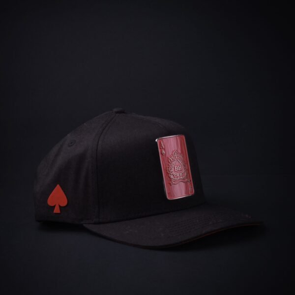 Gorra Barbas Hats Placa Negra/Rojo