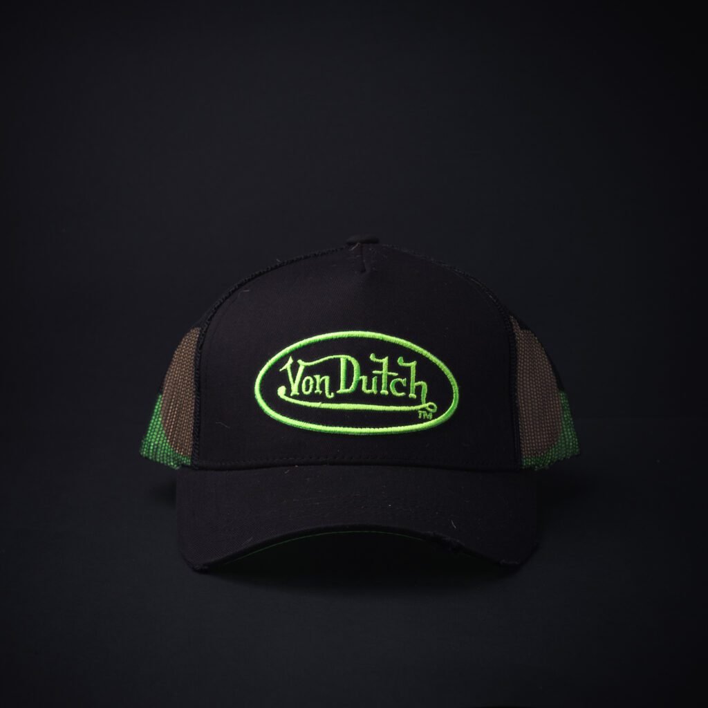 Gorra Trucker Von Dutch Hombre Y Mujer Negra/Verde