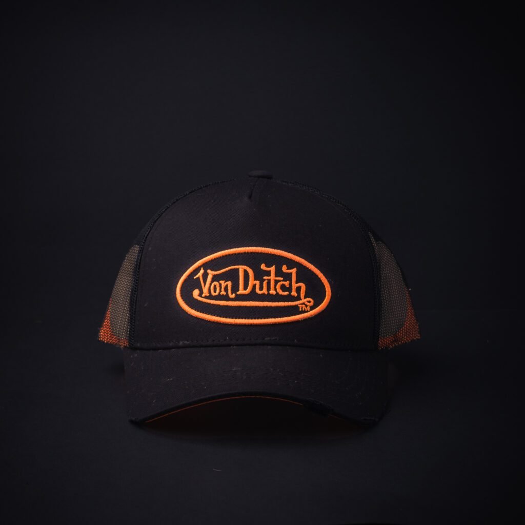 Gorra Trucker Von Dutch Negra/Naranja