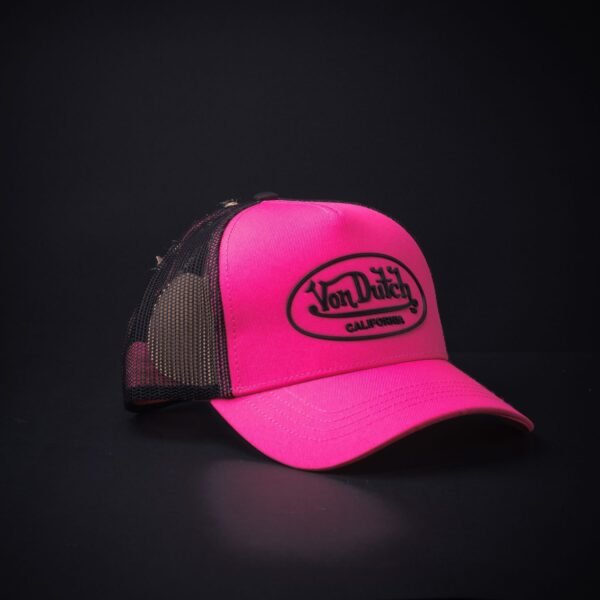 Gorra Trucker Von Dutch Rosa Fiusha Con Negro