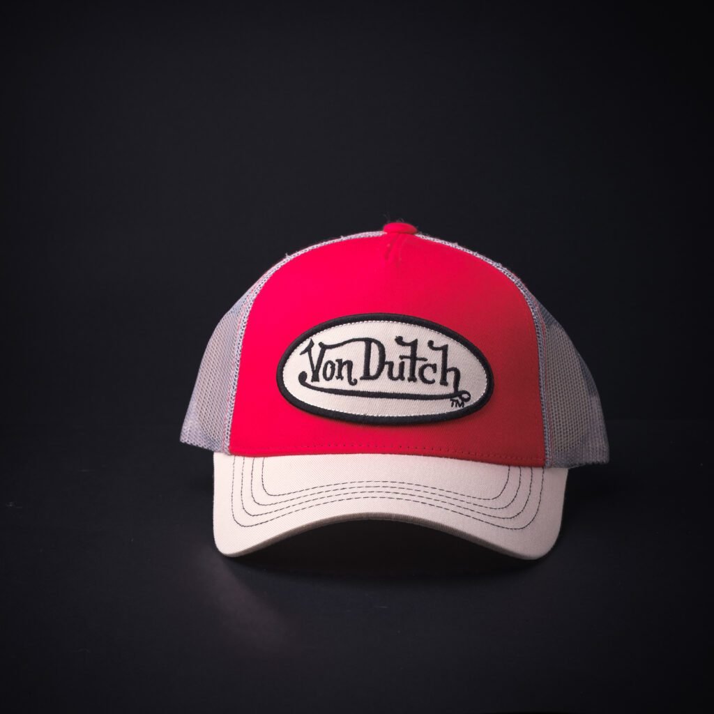 Gorra Trucker Von Dutch Roja/Grey/Beige