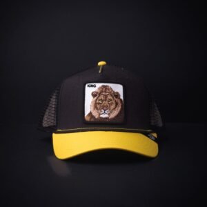 memoria 2-1336 Gorra Goorin Bros Trucker King Negra/Amarillo