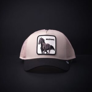 memoria 2-1370 Gorra Goorin Bros Trucker Mustang Beige/Negro