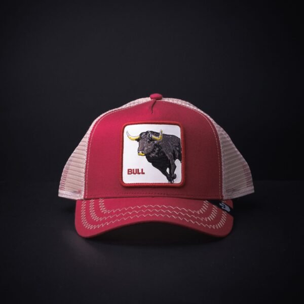 Gorra Goorin Bros Trucker Bull Guinda/Beige