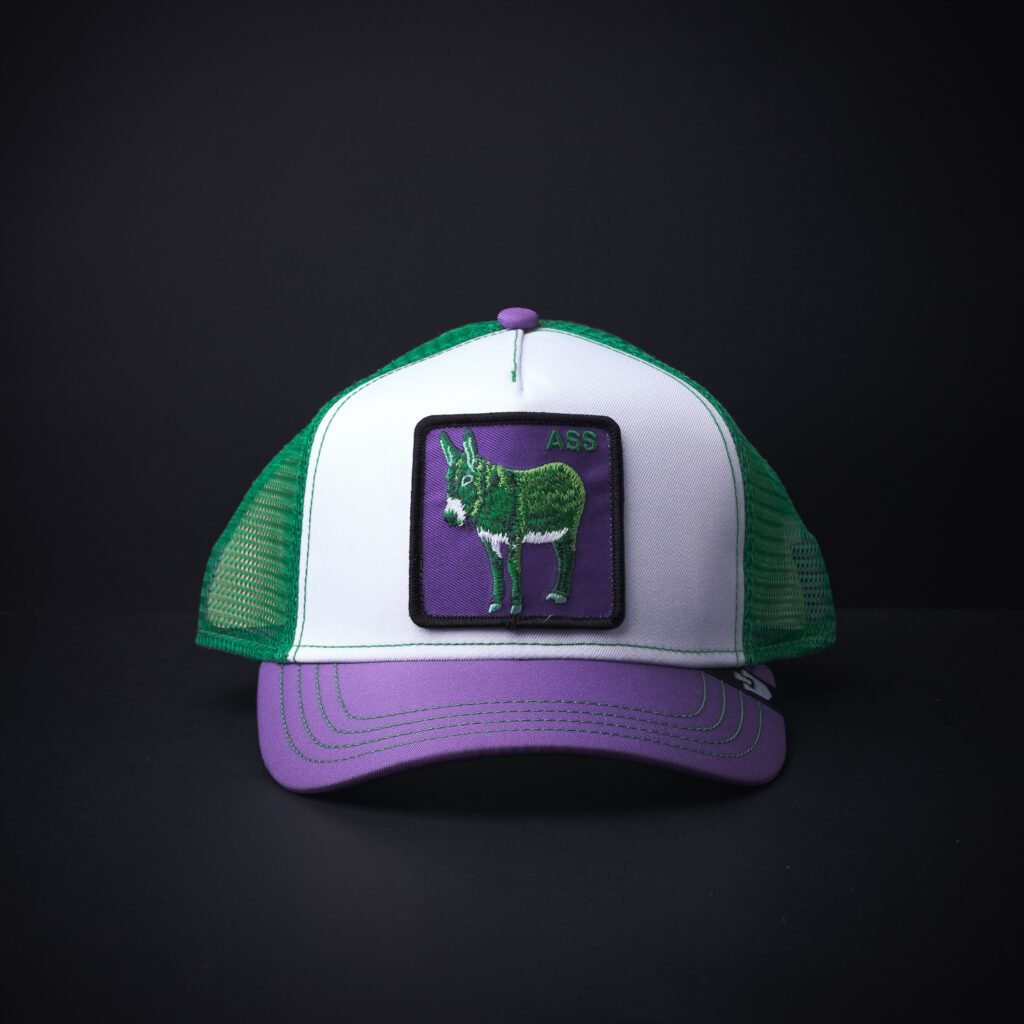 Gorra Goorin Bros Trucker Ass Blanca/Verde