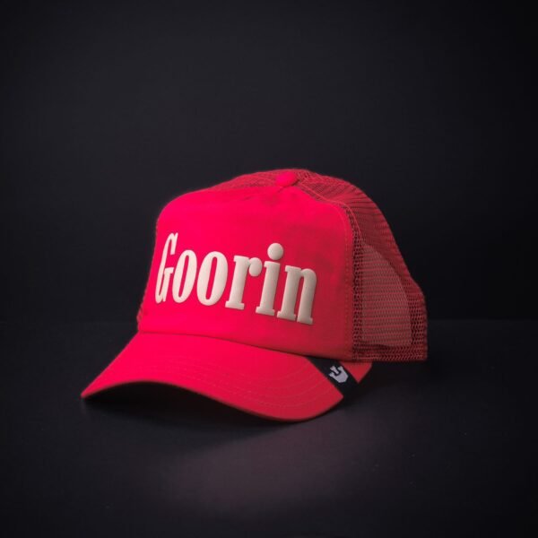 Gorra Goorin Bros Trucker  Letras Goorin Beige Rojo