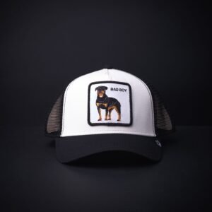 memoria 2-1470 Gorra Goorin Bros Trucker Bad Boy Blanca/Negro