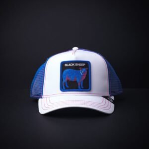 memoria 2-1476 Gorra Goorin Bros Trucker  Black Sheep  Blanco/Azul Metálico
