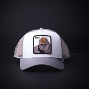 memoria 2-1539 Gorra Goorin Bros Trucker Boss Blanca/Gris