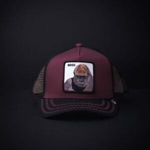 memoria 2-1587 Gorra Goorin Bros Trucker Boss Guinda/Negro