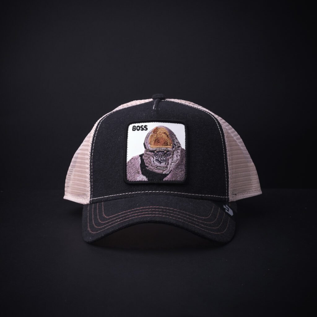 Gorra Goorin Bros Trucker Boss Mezclilla Negra/Beige
