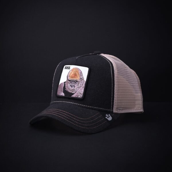 Gorra Goorin Bros Trucker Boss Mezclilla Negra/Beige