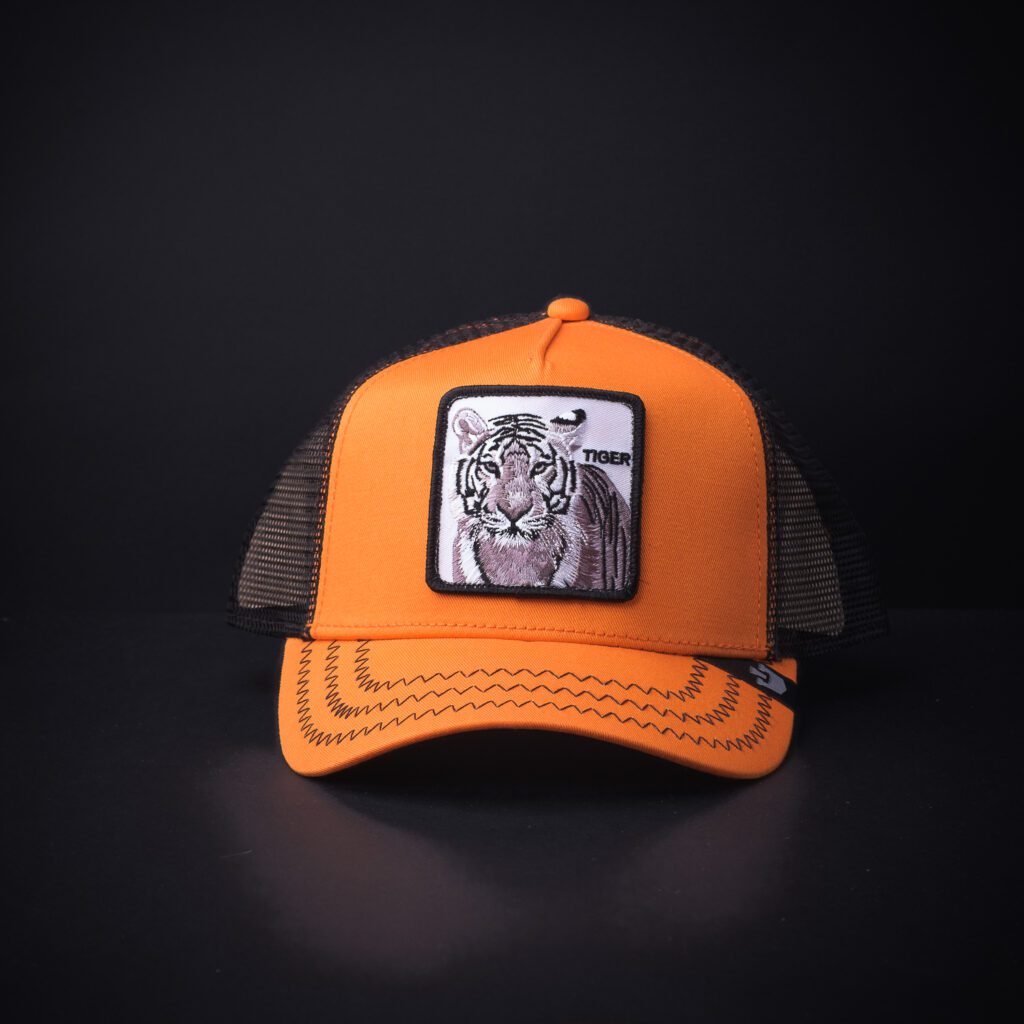 Gorra Goorin Bros Trucker Tiger Naranja/Negro