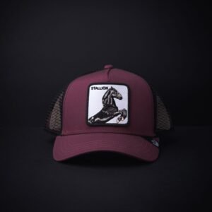 memoria 2-1632 Gorra Goorin Bros Trucker Stallion Guinda/Negra