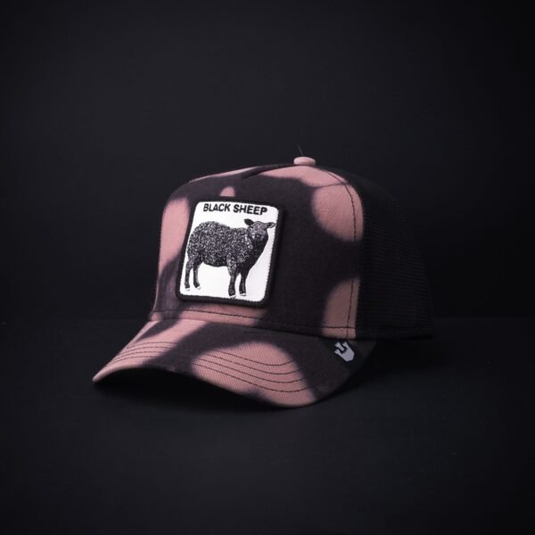 Gorra Goorin Bros Trucker Black Sheep Negra Manchas Cafe