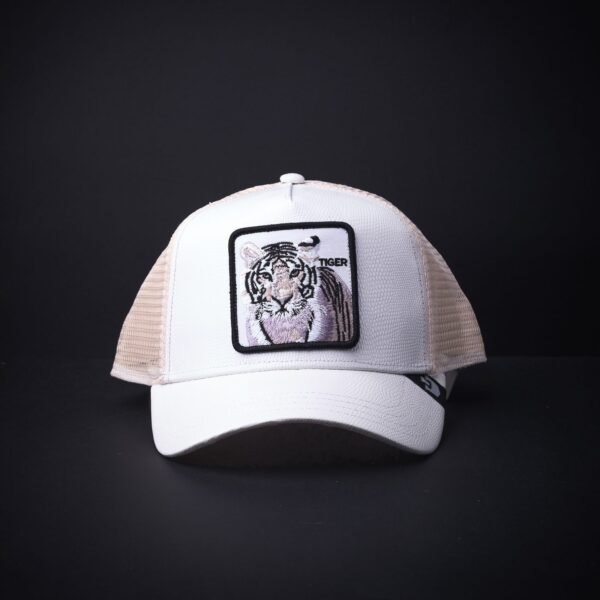 Gorra Goorin Bros Trucker Tiger Piel Blanca
