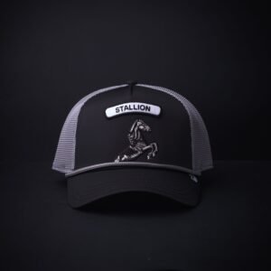 memoria 2-1752 Gorra Goorin Bros Trucker Stallion Negra/Gris