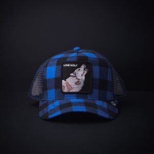 memoria 2-1768 Gorra Goorin Bros Trucker Lone Wolf Azul