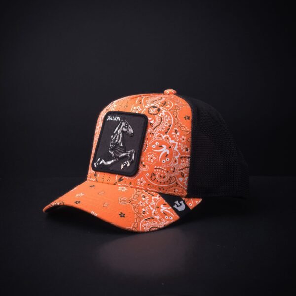 Gorra Goorin Bros Trucker Stallion Anaranjada/Negro