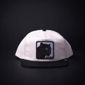 memoria 2-1777 Gorra Goorin Bros Panther Plana Blanco/Negro