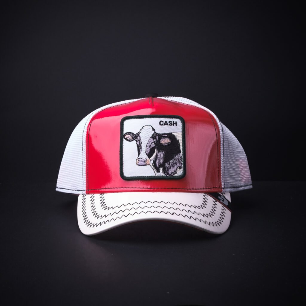 Gorra Goorin Bros Trucker Cash Charol Roja/Blanco