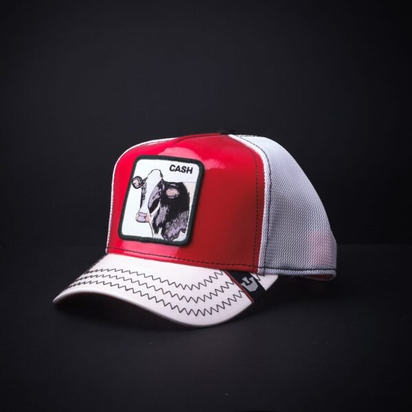 Gorra Goorin Bros Trucker Cash Charol Roja/Blanco