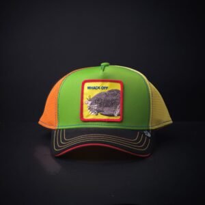 memoria 2-1798 Gorra Goorin Bros Trucker Whack Off Verde/Amarillo