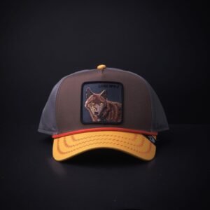 memoria 2-1879 Gorra Goorin Bros Trucker  Lone Wolf Cafe Gris