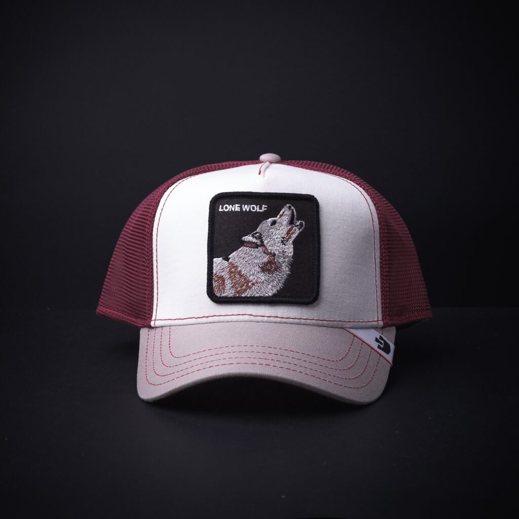 Gorra Goorin Bros Trucker Lone Wolf Blanco/Guindo