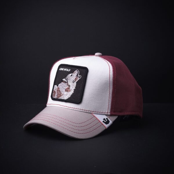 Gorra Goorin Bros Trucker Lone Wolf Blanco/Guindo