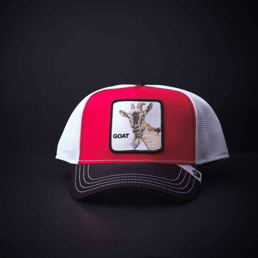 Gorra Goorin Bros Trucker Goat Roja Con Negro