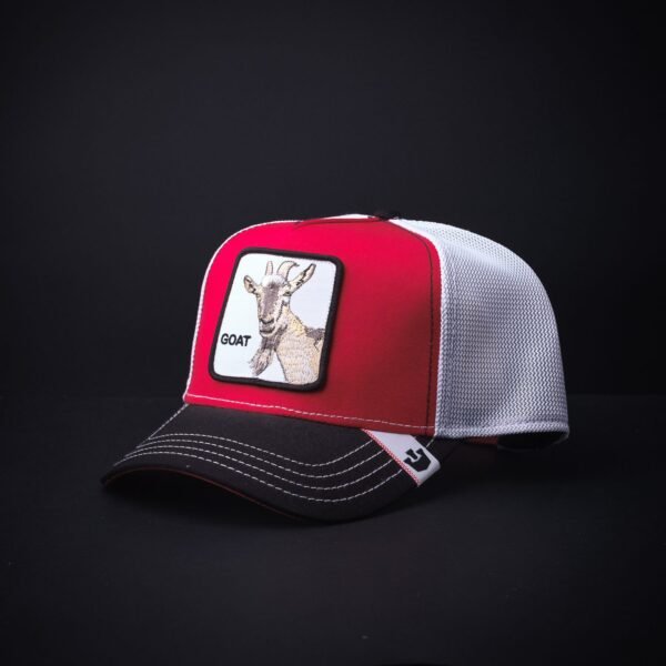 Gorra Goorin Bros Trucker Goat Roja Con Negro