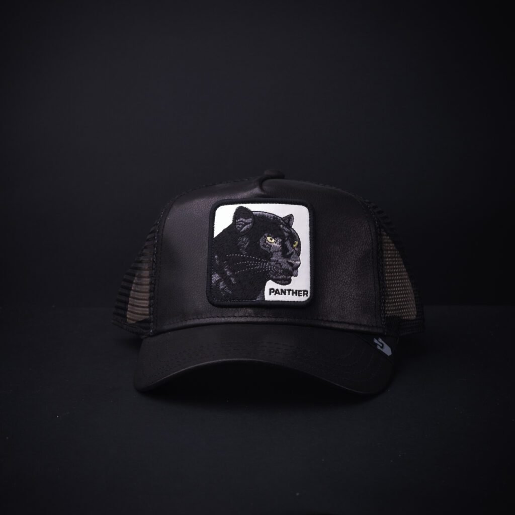 Gorra Goorin Bros Trucker Panther Piel Negra