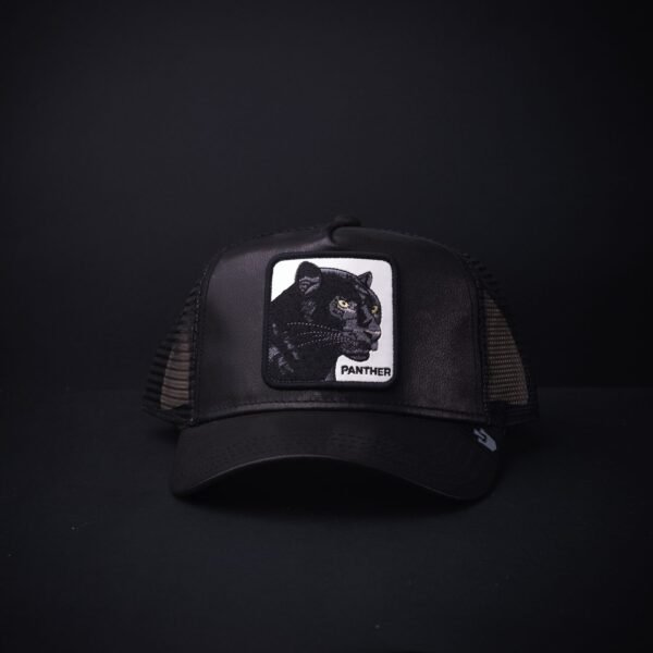 Gorra Goorin Bros Trucker Panther Piel Negra
