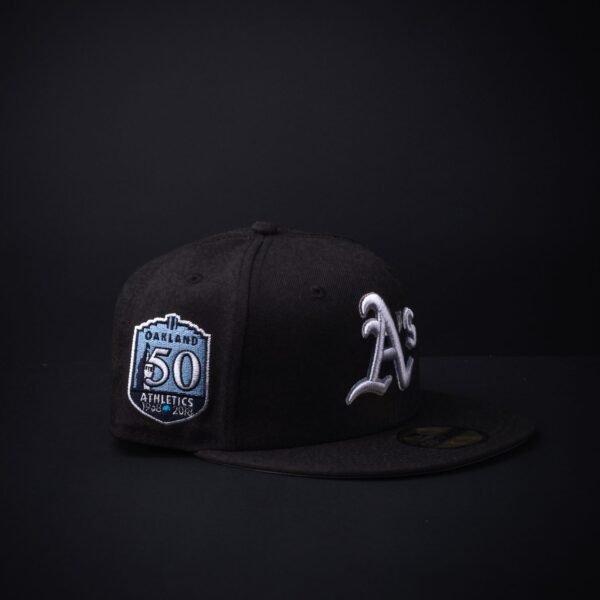 Gorra New Era 59Fifty Athletics Oakland Exclusiva Cerrada Color Negra