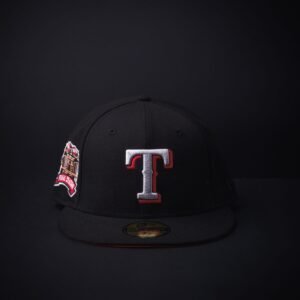 Gorra New Era 59 Fifty Texas Rangers Exclusiva Cerrada Color Negra