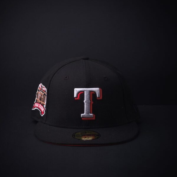 Gorra New Era 59 Fifty Texas Rangers Exclusiva Cerrada Color Negra