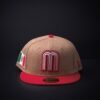 Gorra New Era 59 Fifty Mexico Cerrada Color Beige/Rojo