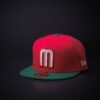 Gorra New Era 59 Fifty Mexico Cerrada Color Roja/Verde