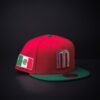 Gorra New Era 59 Fifty Mexico Cerrada Color Roja/Verde