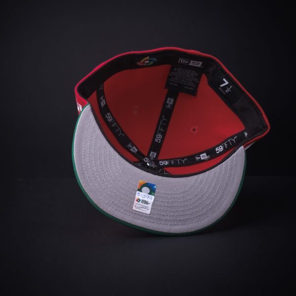 Gorra New Era 59 Fifty Mexico Cerrada Color Roja/Verde