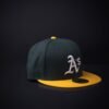 Gorra New Era 59 Fifty Athletics Cerradas Color Verde/Amarillo