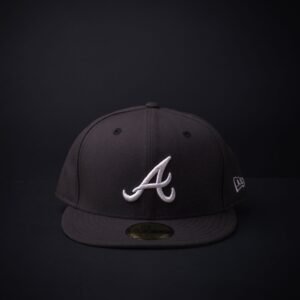 memoria 2-368 Gorra New Era 59 Fifty Atlanta Braves  Cerrada Color Negra