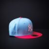 Gorra NewEra 59 Fifty New York Yankees  Cerrada Color Celeste/Rojo