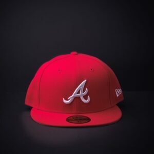 memoria 2-409 Gorra Nwe Era 59 Fifty Atlanta Braves Cerrada  Color Rojo