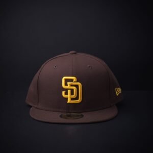 Gorra New Era 59 Fifty Padres De San Diego Cerrada Color Cafe