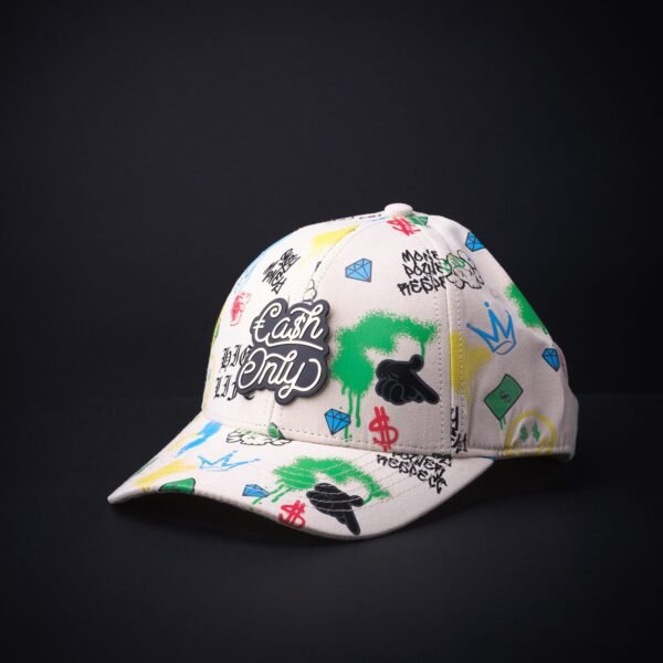 Gorra Cash Only Full Print Snap Blanco